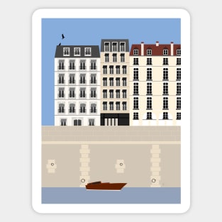 Paris on the Seine River, France Sticker